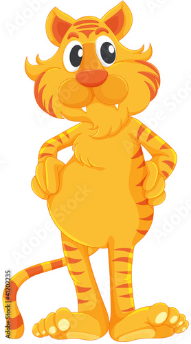 Isolated tiger