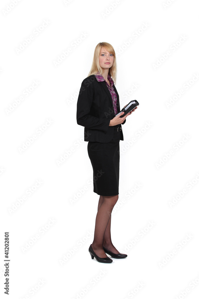 Businesswoman with a personal organizer Businesswoman with a personal organizer