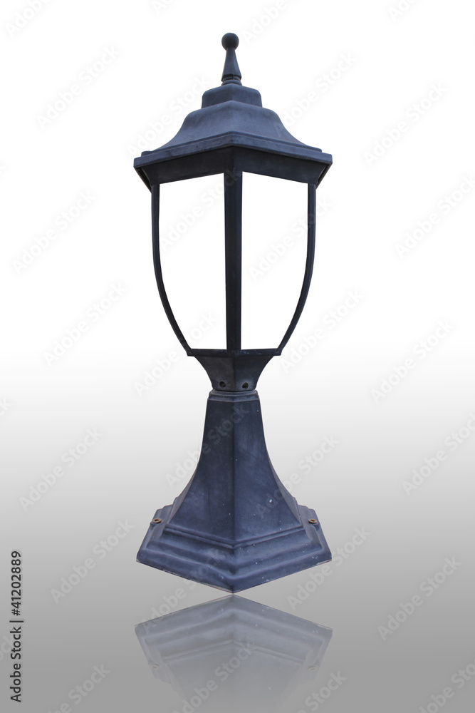 Black lamp isolated on white Black lamp isolated on white