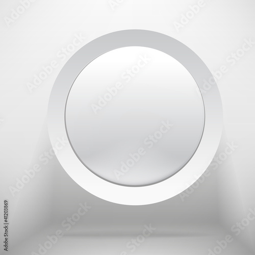 White circle plastic buttons background