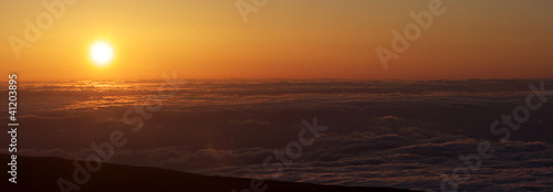 Sunsent on top of Mount Teide in Spain