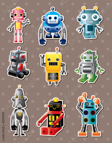 cartoon robot sticers photo