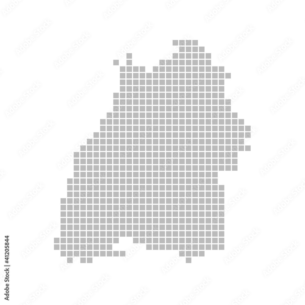Pixelkarte - Bundesland Baden-Württemberg