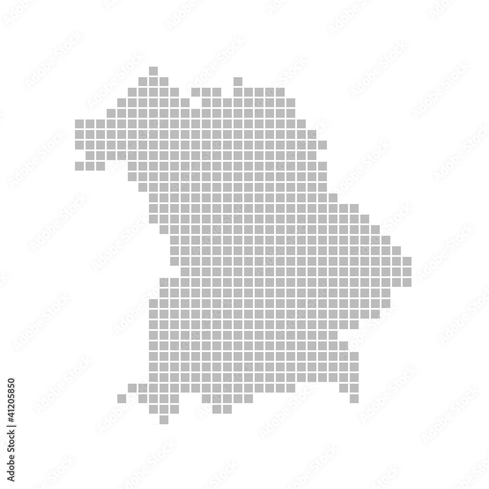Pixelkarte - Bundesland Bayern