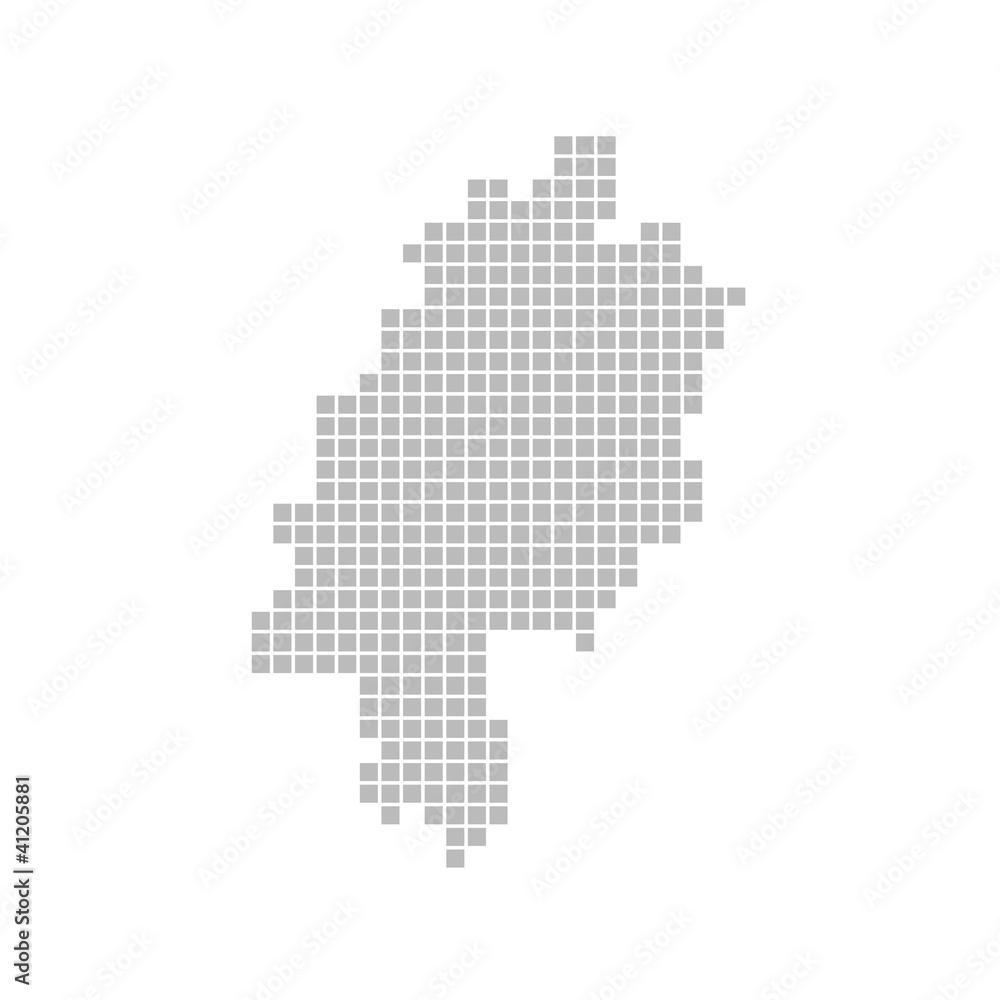 Pixelkarte - Bundesland Hessen