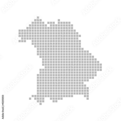 Pixelkarte - Bundesland Bayern