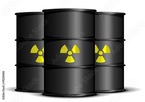 radioactive waste barrels