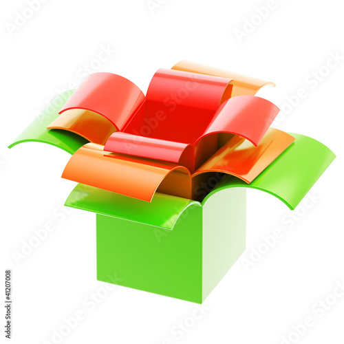 Three colorful gift boxes i...