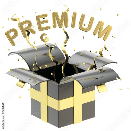 Word "premium" inside a gif...