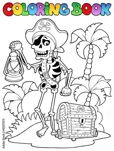Coloring book with pirate topic 8