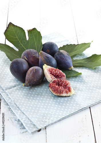 Figs with leaves photo