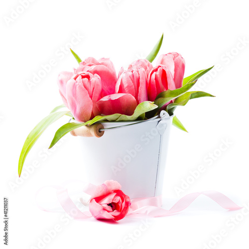 Fototapeta Naklejka Na Ścianę i Meble -  Pink tulips