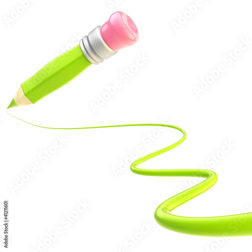 Pencil with the color trace...