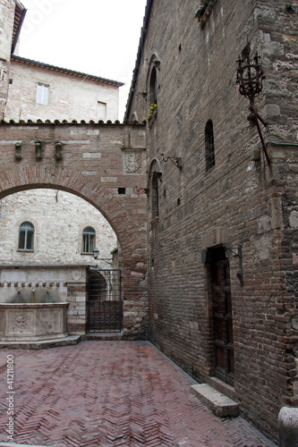 Famous fountains in the center of Perugia