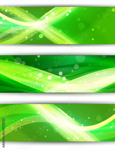 environmental concept fresh green banner set