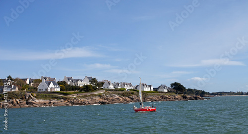 Tablou pe pânză Coast  of Concarneau, France