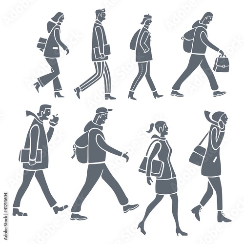 Silhouettes of people