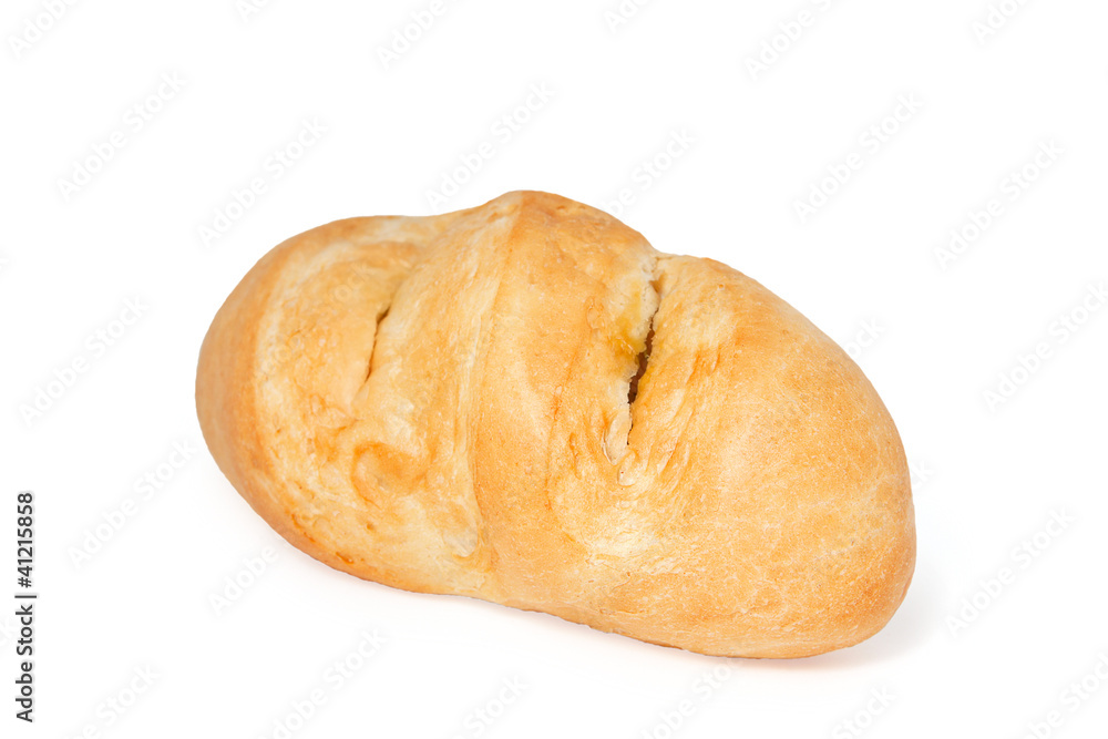 freshly baked wheat bread isolated on white freshly baked wheat bread isolated on white
