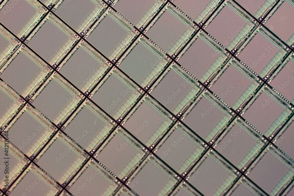 Naklejka premium silicon ICs wafer