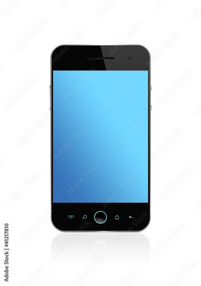 Smart phone isolated on white with clipping paths Smart phone isolated on white with clipping paths