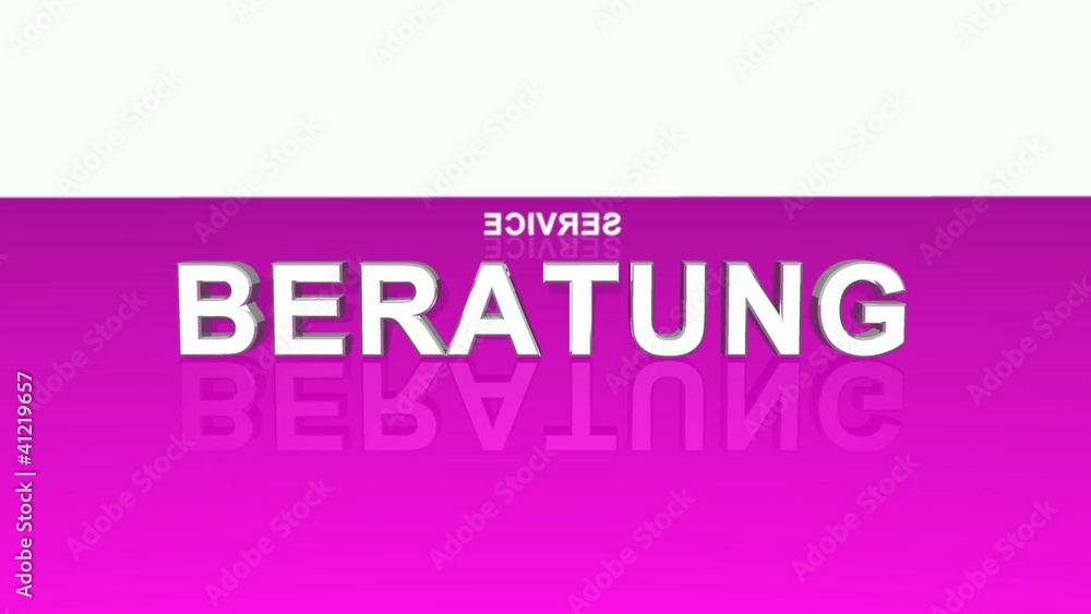 Text Rotation - 100% Beratung Service Kompetenz - Pink Weiß Text Rotation - 100% Beratung Service Kompetenz - Pink Weiß