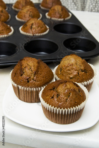 Gingerbread muffins in cups
