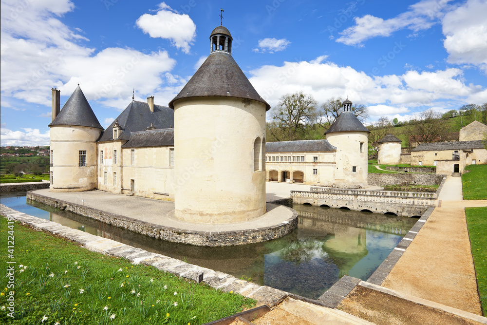 French Chateau of Bussy Rabutin in Burgundy, France
