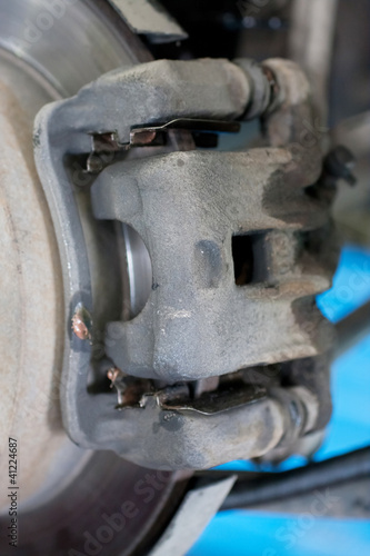 car brake gear under the car suspension