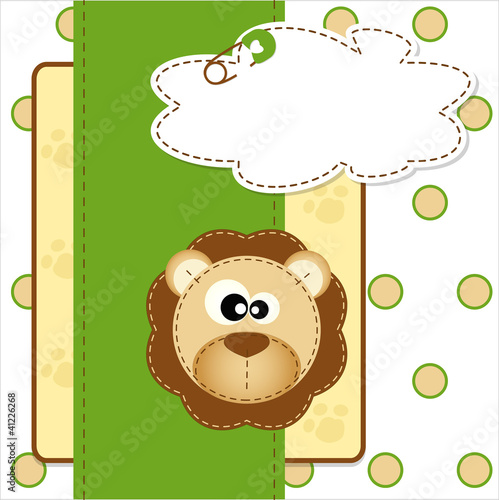 baby shower - lieto evento - leoncino e spilla da balia