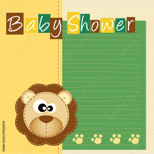 baby shower - lieto evento - leoncino con impronte