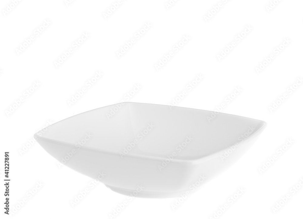 Stack of plain white dinner plates isolated on white background Stack of plain white dinner plates isolated on white background