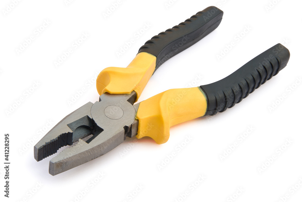 black grip piler with clipping path black grip piler with clipping path