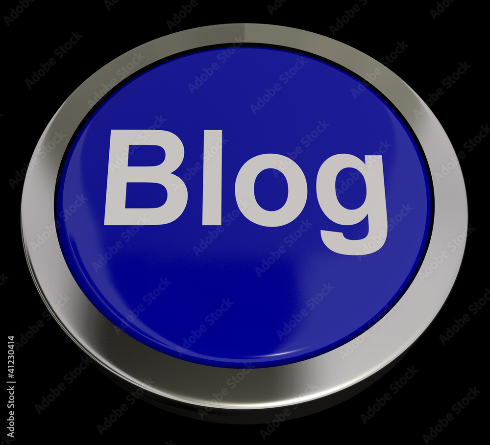 Blog Button In Blue For Blogger Or Blogging Website Blog Button In Blue For Blogger Or Blogging Website