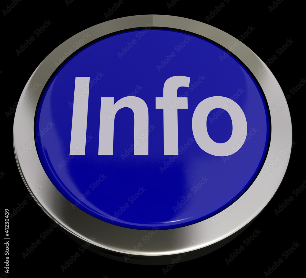Info Button In Blue Showing Information And Support Info Button In Blue Showing Information And Support