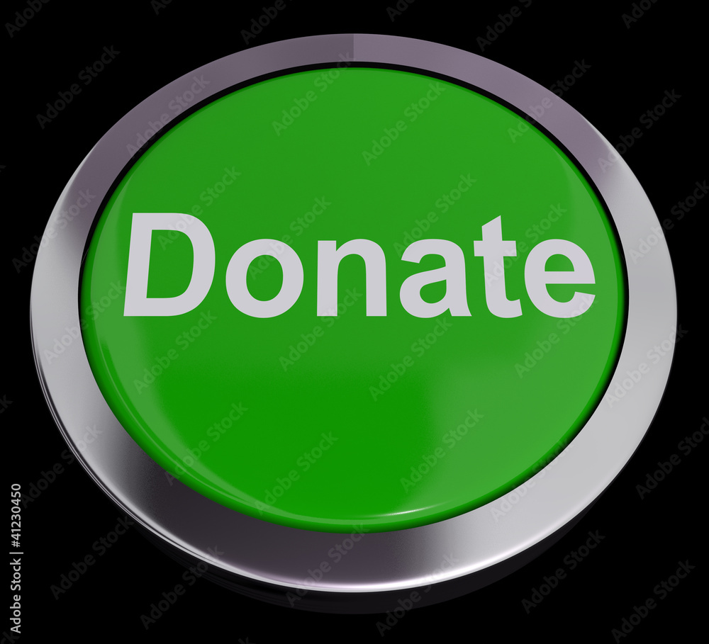 Donate Button In Green Showing Charity And Fundraising Donate Button In Green Showing Charity And Fundraising