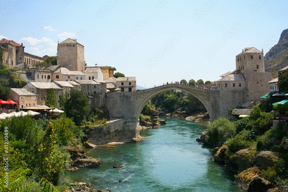 Old bridge in Mostar, Bosnia and Herzegovina Old bridge in Mostar, Bosnia and Herzegovina
