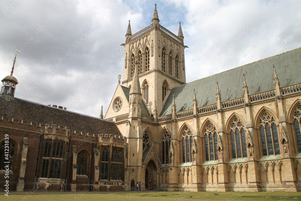 Fototapeta premium Interior of a college in the university of Cambridge.