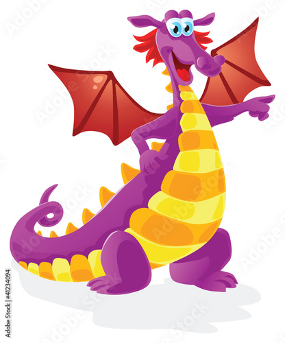 dragon cartoon character, isolated