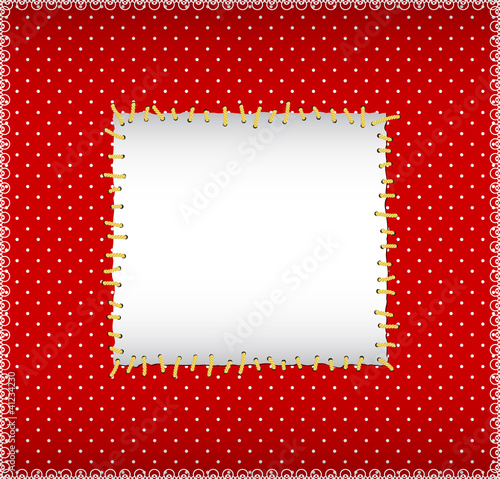Polka dot stitched frame