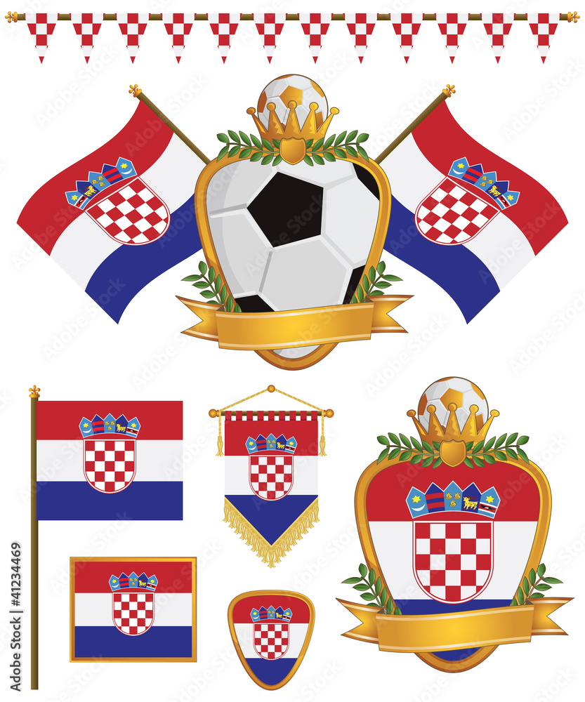 Obraz premium croatia flags