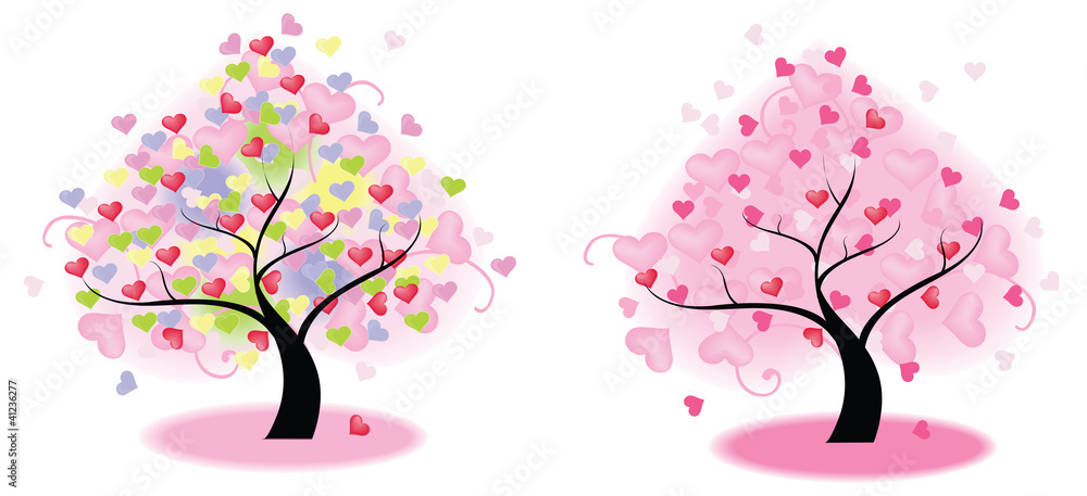Fototapeta premium Tree of Heart (vector) --- Blend mode (no bitmap effect)