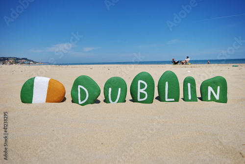 Photography Dublin, letters on the sand with pebbles