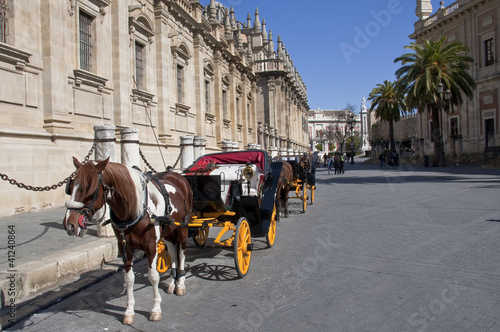Traditionelle Pferdekutsche in Sevilla