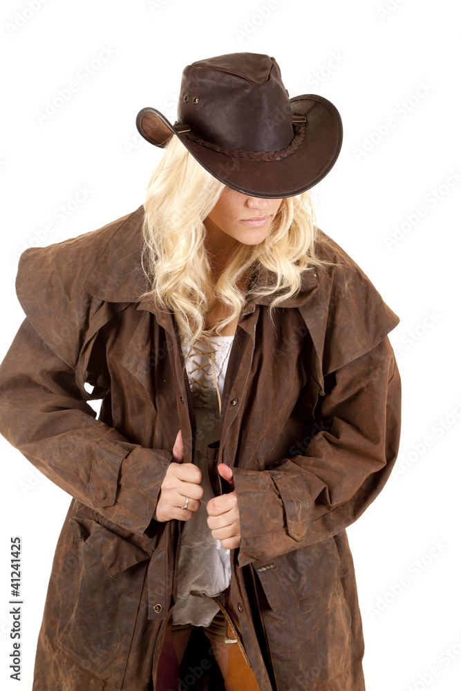 Fototapeta premium Cowgirl duster look down