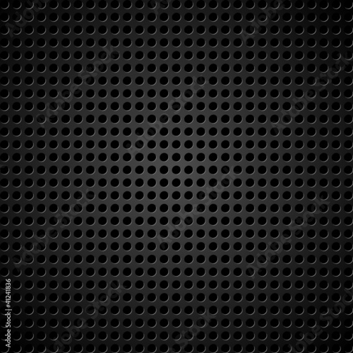 Vector illustration of a metallic background with holes