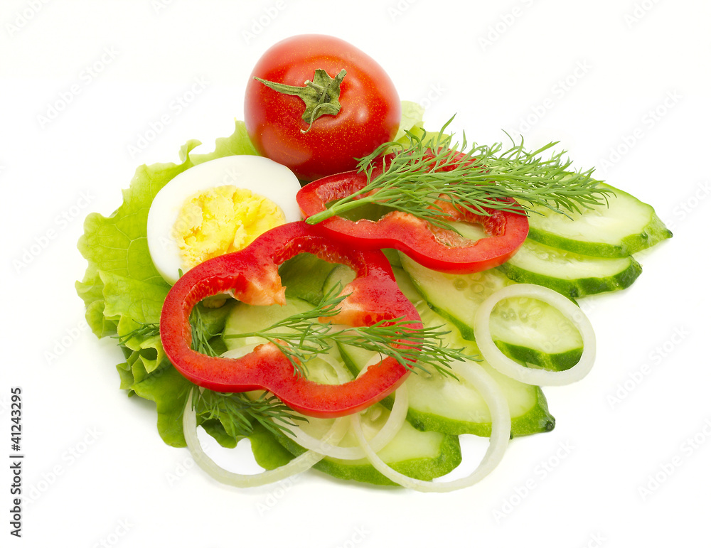 egg, tomato, cucumber and dill salad to egg, tomato, cucumber and dill salad to