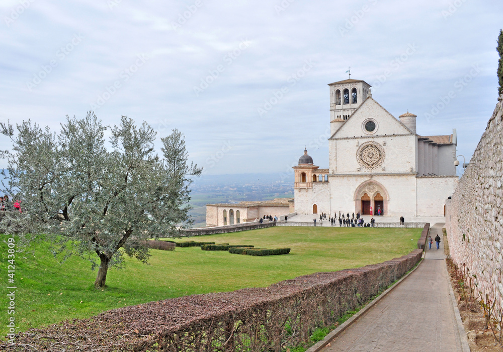 Italy, Italia. Assisi basilica di San Francesco