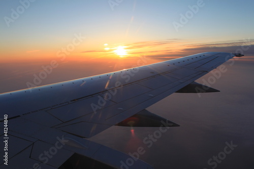 Sunrise on the plane