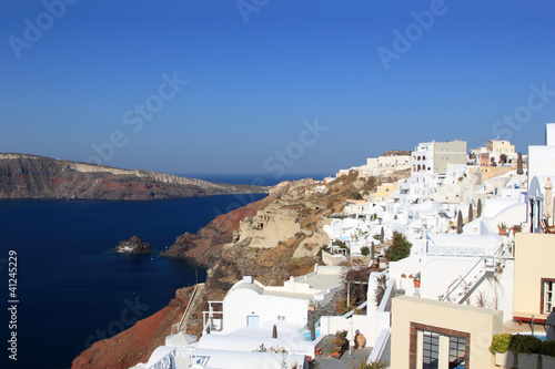 Village of Oia at Santorini island in the Cyclades