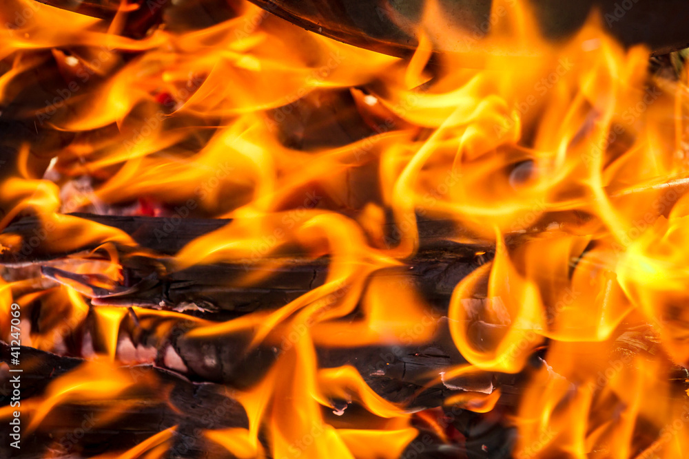 Close-up of of burning fire Close-up of of burning fire